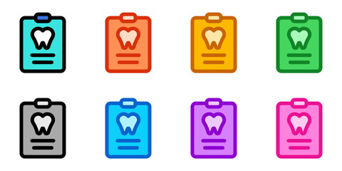Editable dental health record vector icon. Dentistry, healthcare, medical. Part of a big icon set family. Perfect for web and app interfaces, presentations, infographics, etc