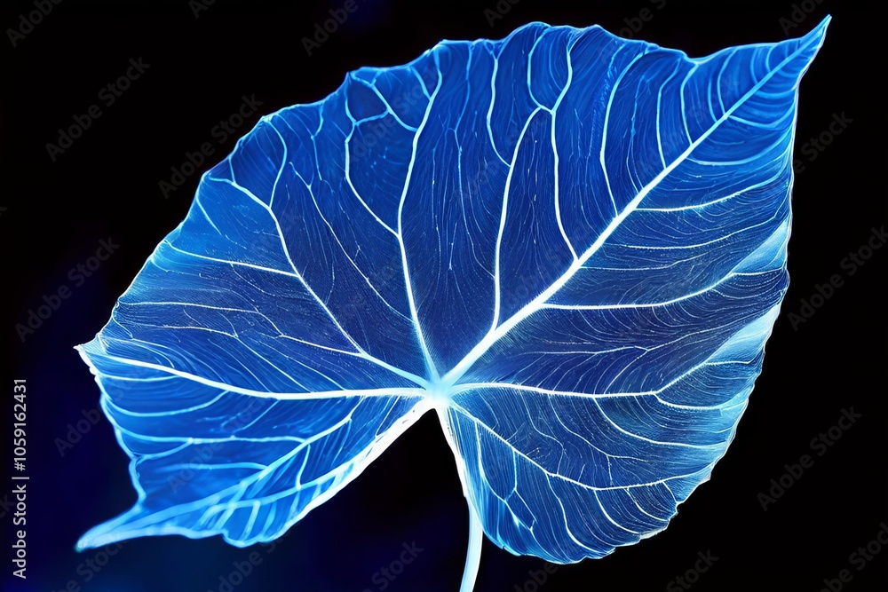Poster leaf photogram a photogram of a leaf creating a shadowy abstract