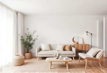 Scandinavian Minimalism Clean lines neutral colors and natural m