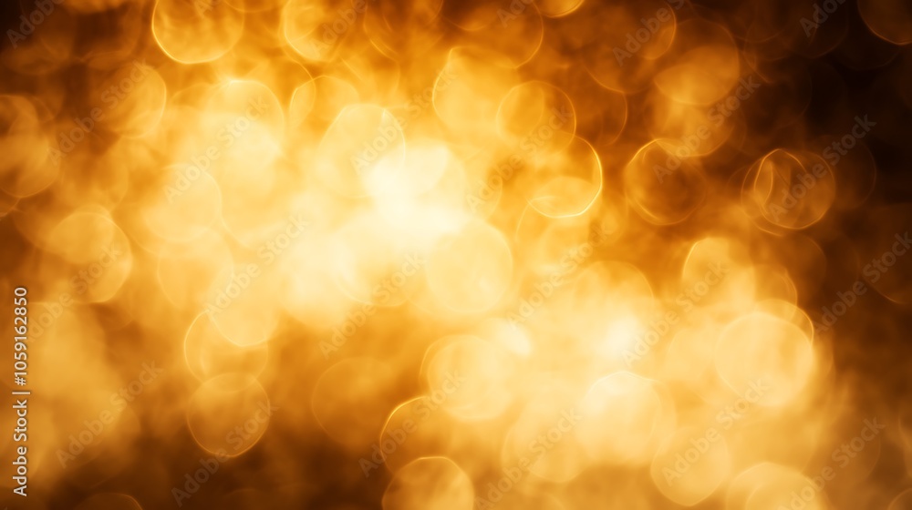 Poster golden bokeh background minimalist white background with space for text