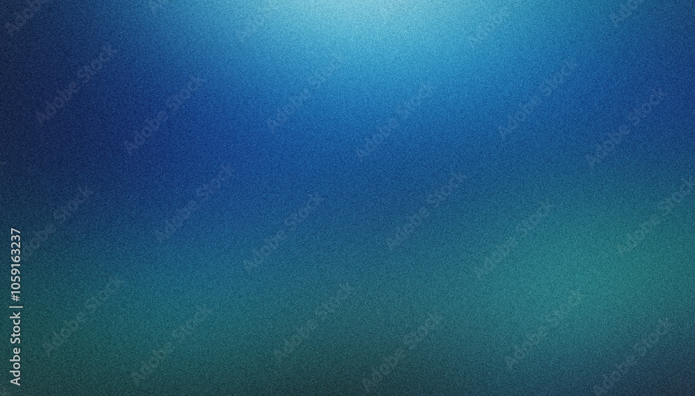 Poster Smooth grainy gradient creating a textured background with shades of blue and green, ideal for digital art projects