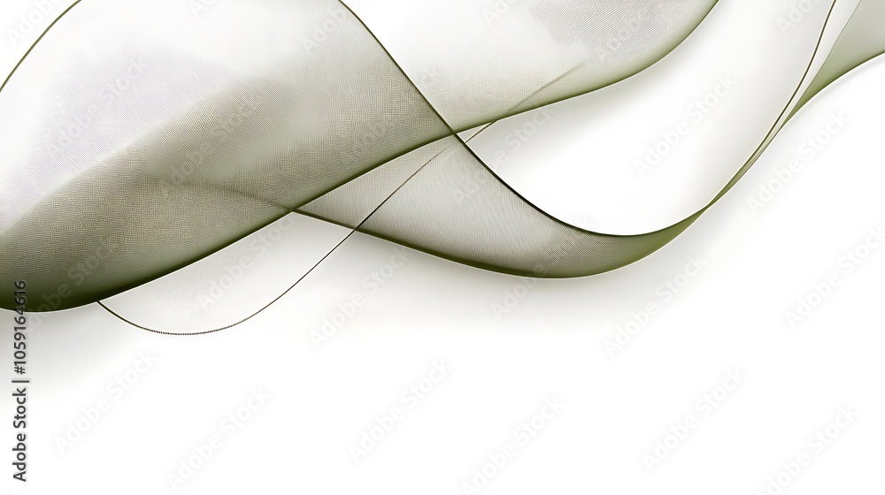 Aufkleber abstract green wave background subtle blur background with space for custom text