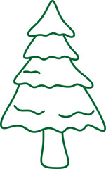 Fototapeta premium Hand Drawn Christmas Tree
