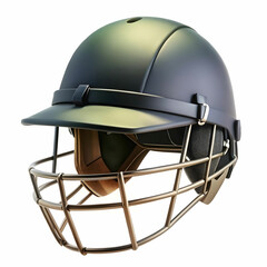 Cricket stump, bat, ball and gloves on artificial turf, elevated view