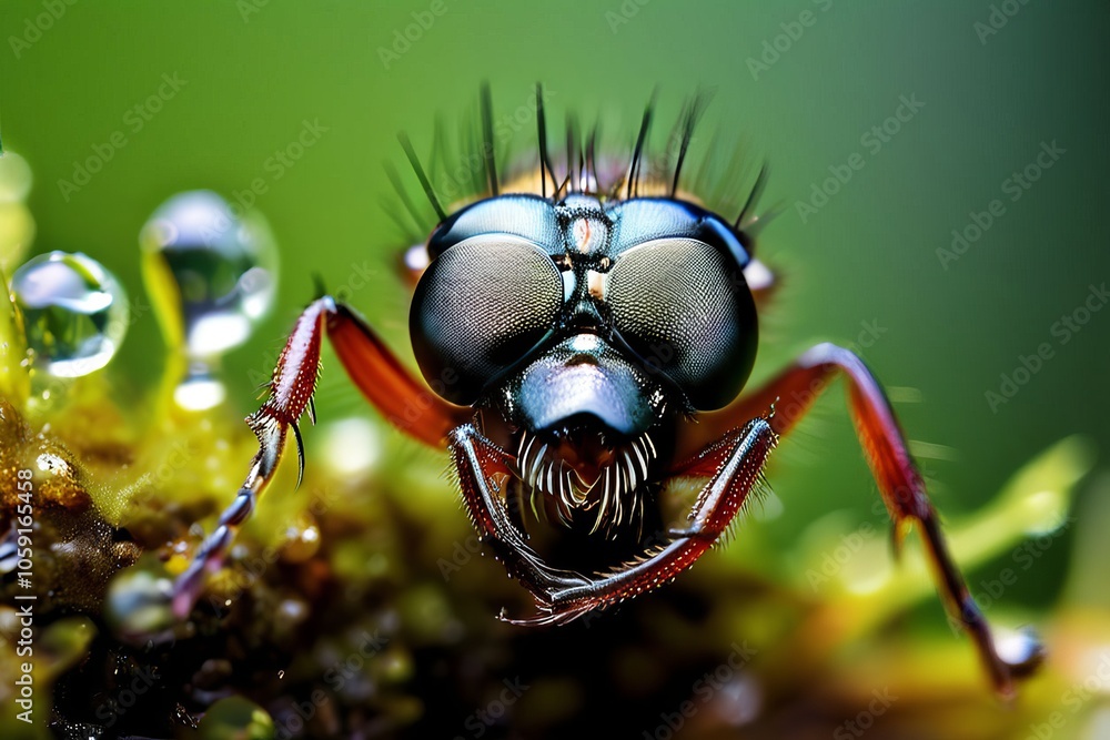 Poster macro realism extending natural world to a level of microscopic