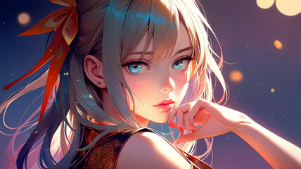 women smilling, smiling women , anime smiling illustrations, smiling anime girls, cute anime girls, Anime girl smilling, AI generative, Ai anime Wallpaper, ai generative anime