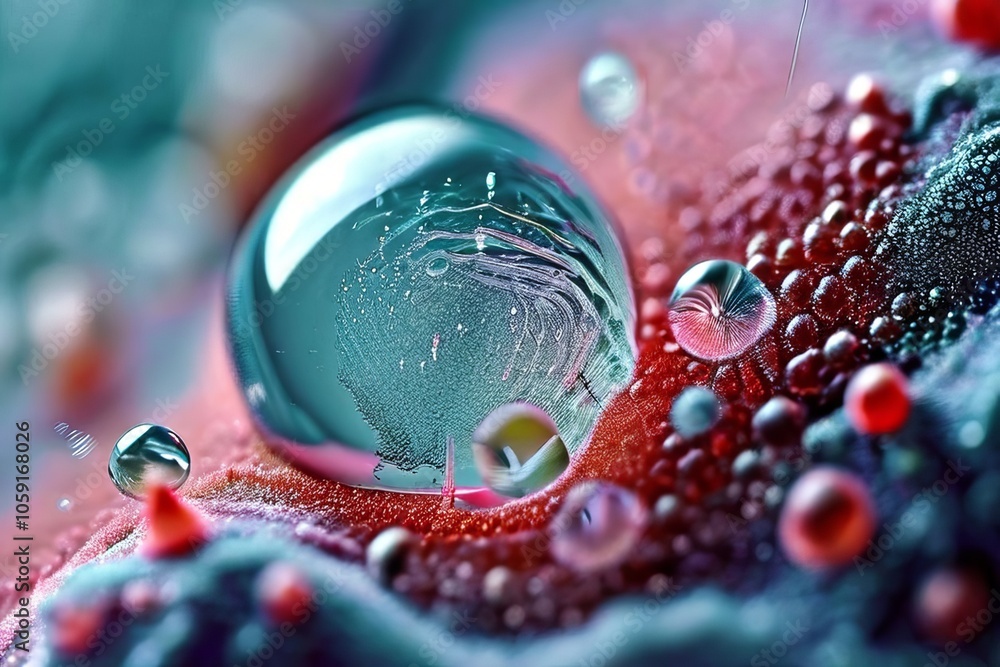 Poster microscopic view of a plastic particle