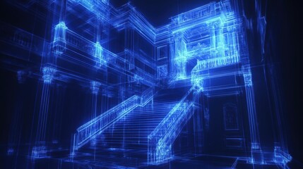 Blue Digital Building.