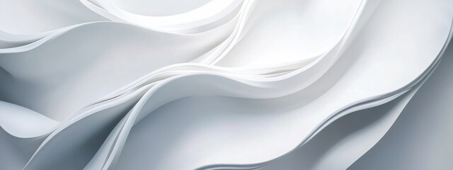 Fototapeta premium Abstract White Curves.