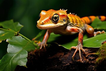  naughty newt a newt climbing a leaf looking naughty