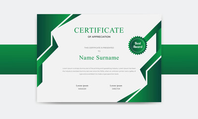 Professional Certificate Template of Achievement, Blue and Gold
Diploma with Ornamental Frame, Badge, and Corporate Border.