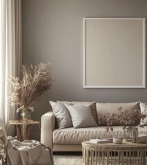 Modern Living Room Mockup.