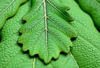 Oak Leaf The detailed lobes and textured surface of an oak leaf