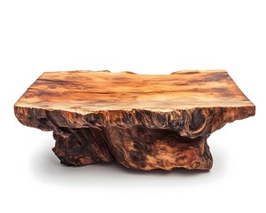 Reclaimed Wood Coffee Table with Raw Edges Perfect for Showcasing Sustainable or Eco Conscious Products