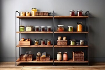 open storage a minimalist open storage unit with wire baskets sh