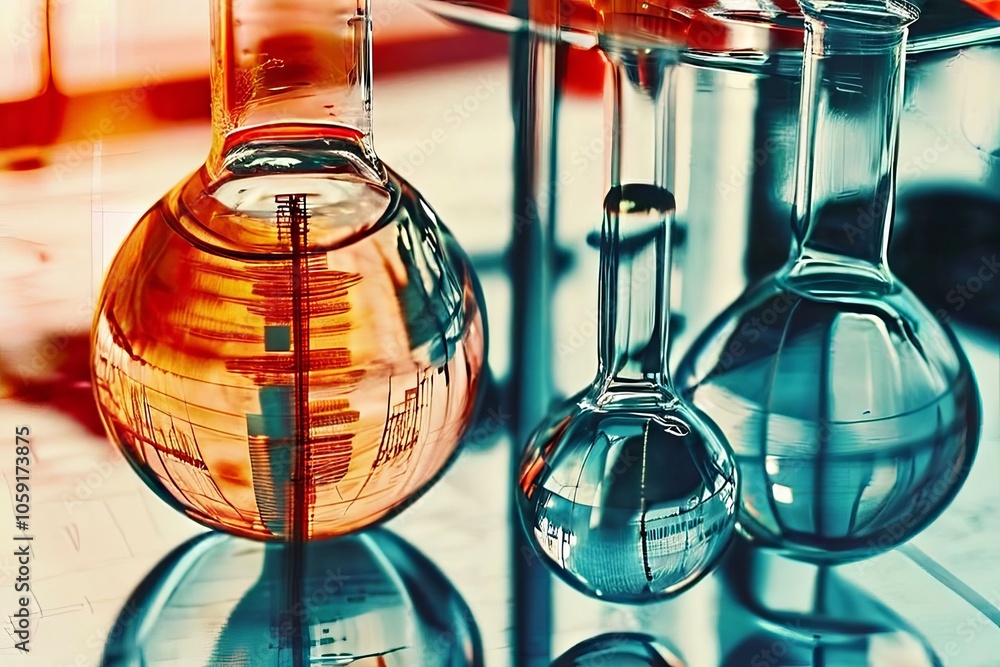 Poster overlapping images a close up shot of laboratory images with dig