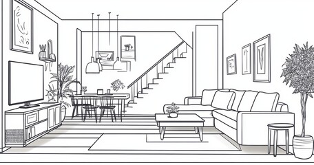 Living Room Sketch.