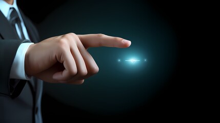 3d touch screen, hand pointing gesture, click symbol design isolated on white background.