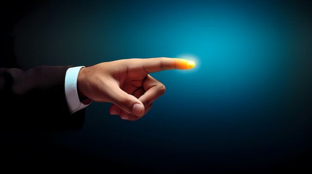 3d touch screen, hand pointing gesture, click symbol design isolated on white background. - Powered by Adobe