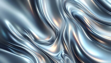 Obraz premium Smooth silver metallic background,generative ai