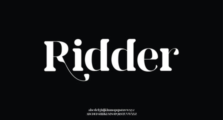 Obraz premium Elegant alphabet letters font Typography vector illustration 