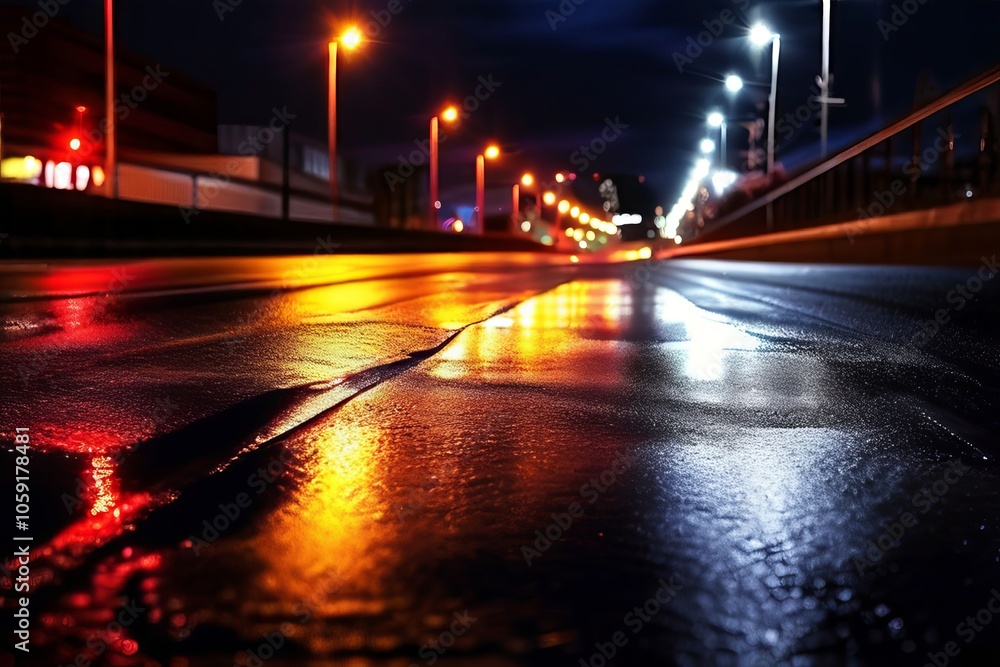 Aufkleber reflective road surface a close up of a modern road surface trea