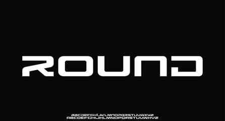 Abstract minimal modern alphabet fonts. Typography technology vector illustration