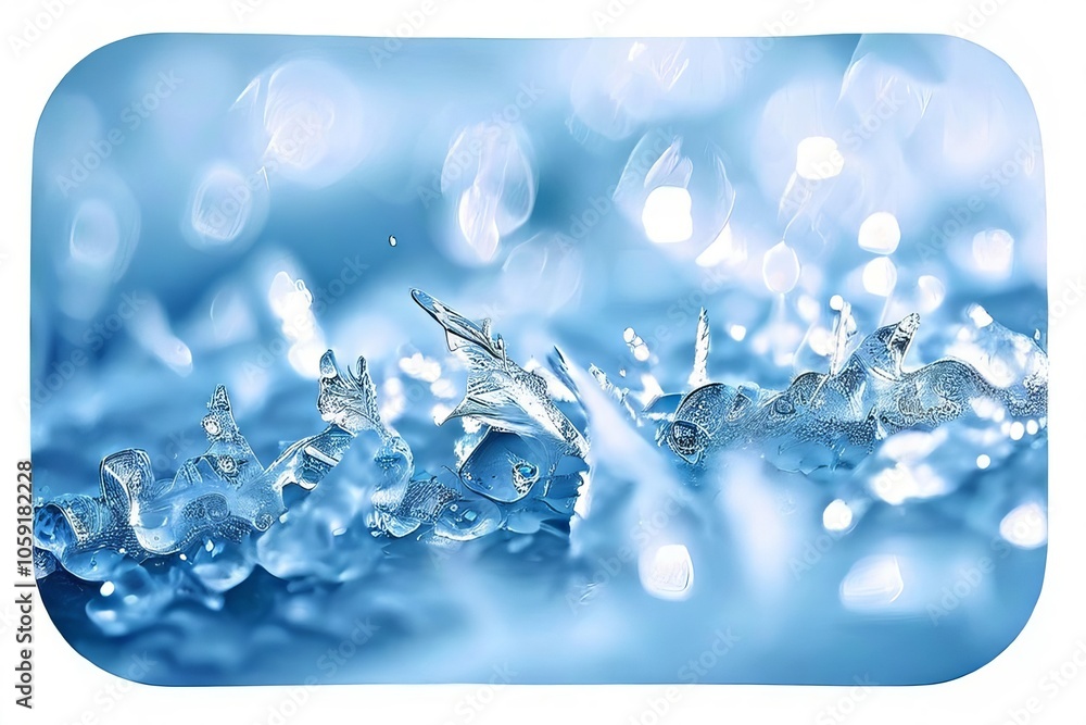 Poster slow motion ice close up of ice or snow with a slow shutter spee