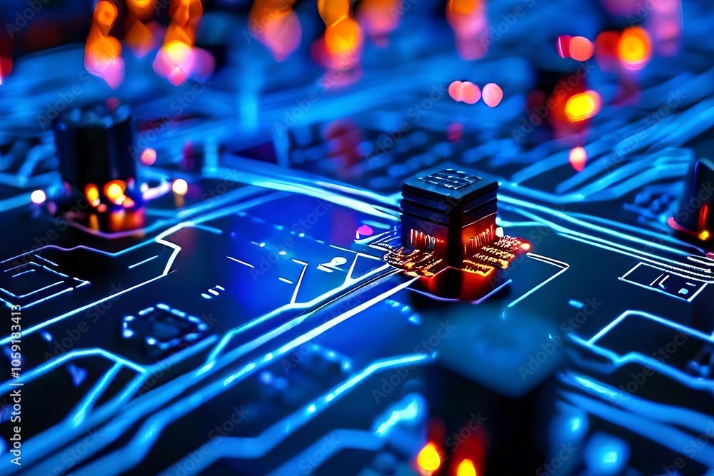 Poster smart grid cybersecurity a close up of a cybersecurity system pr