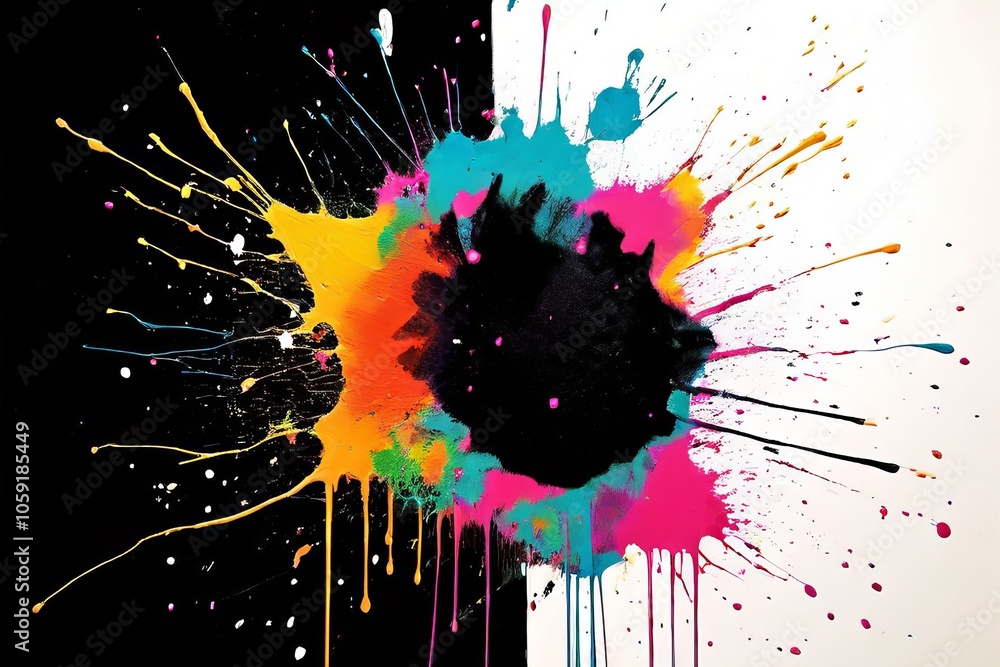 Poster sparse splatterfew splatters creating negative space
