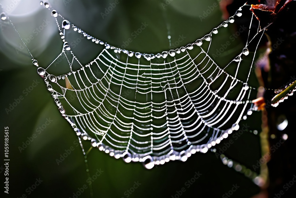 Poster spider web the fine threads and geometric design of a spider web