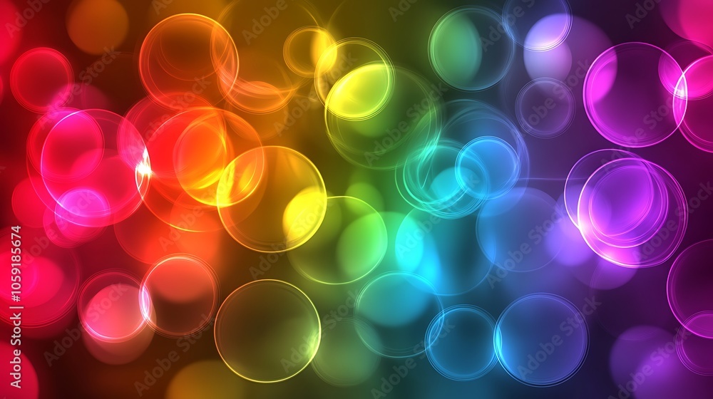 Poster colorful bokeh background blank background with copy space for design projects