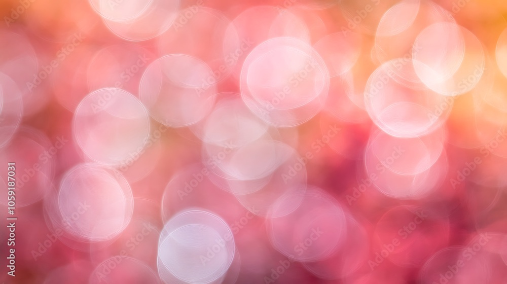 Poster abstract pink and white bokeh background minimalist white background with space for text
