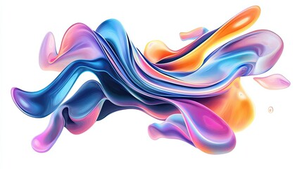 Fototapeta premium Abstract Colorful Liquid Swirls and Shapes