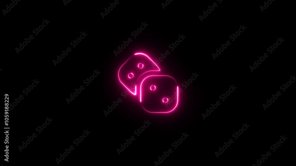 Fototapete glowing neon blue color three dot more button animation icon menu dots three objects animated on bla