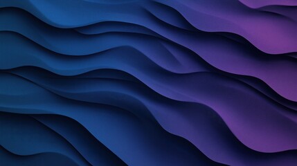 Obraz premium Abstract background featuring wavy layers in shades of blue and purple creating a smooth, flowing texture with a gradient effect.