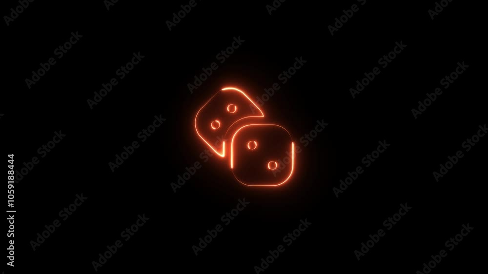 Fototapete glowing neon blue color three dot more button animation icon menu dots three objects animated on bla