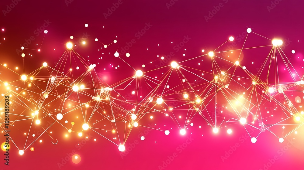 Aufkleber abstract network connections minimalist white background with space for text