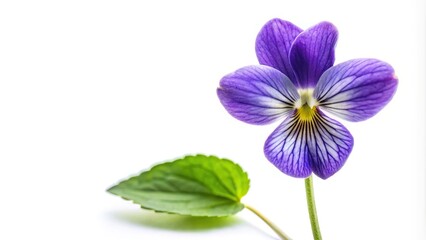 wild violet flower isolated on a white background