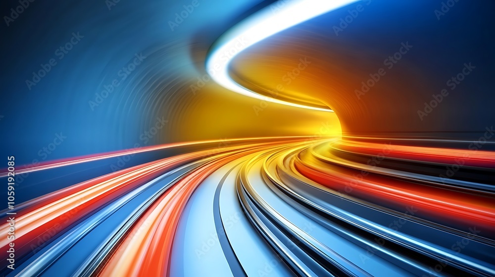 Poster abstract motion blur tunnel subtle blur background with space for custom text