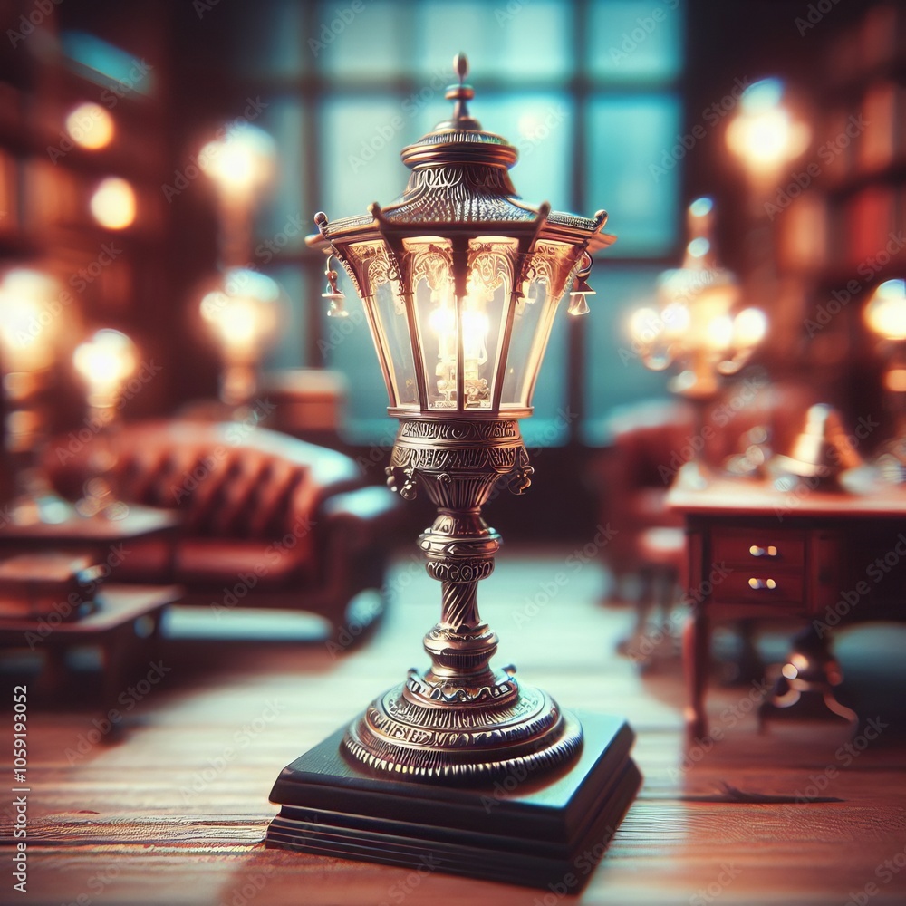 Poster tilt shift effect a lamp with a tilt shift effect allowing for s