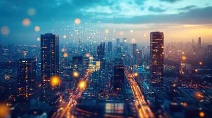 Obraz premium A business news article covering the latest in fintech innovation and technological