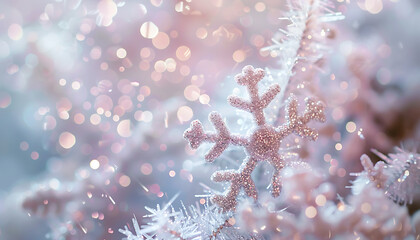 Abstract background with Happy New Year Bright glitter background with blurred lights.