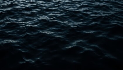 Dark Rippling Ocean Water Surface