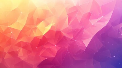 Obraz premium A stylized, colorful image featuring vibrant geometric shapes and a gradient sky.