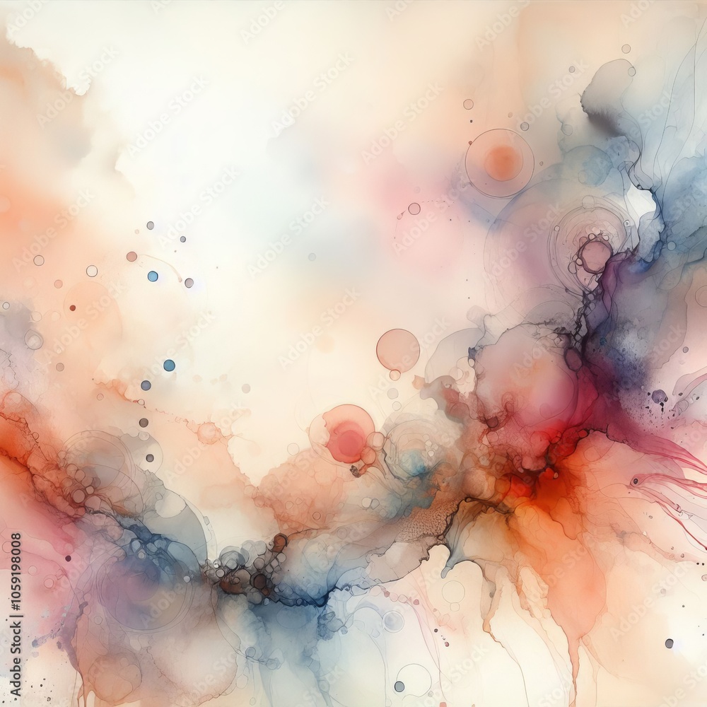 Poster watercolor washes abstract washes of color creating a soft and e