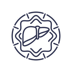Liver icon symbolizing health and vitality.
