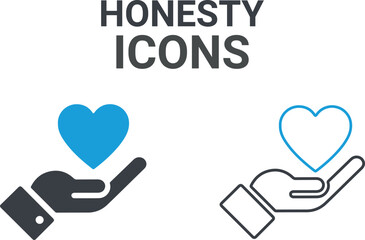 honesty concept line icon. Simple element illustration. honesty concept outline symbol design.
