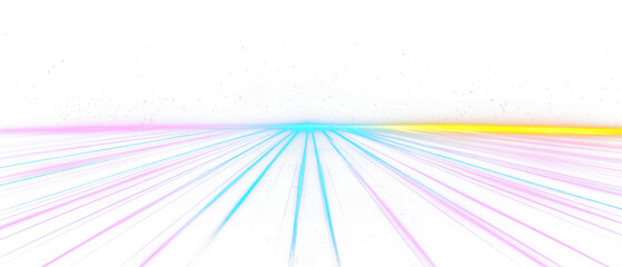 Multicolor laser lights creating a vibrant, dynamic isolate on transparent backdrop in motion, cutout, png