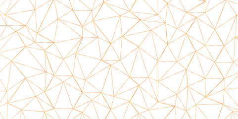 Abstract of simple golden line triangle pattern geometric background. Seamless geometric polygonal repeatable pattern swatch background, Trendy design vector background for web backdrop orpaper print.